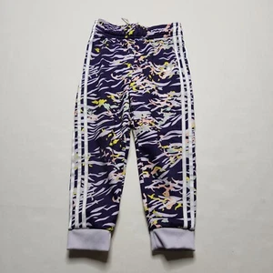 Adidas Track Sweat Pants Girls Size 4T Purple Abstract Camo M3 - Picture 1 of 13