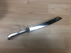 Vintage Sheffield UK Cake Cutting Knife Stainless Steel w/Silver plated handle - Picture 1 of 9