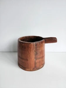 Antique Wooden Utensils Herbs Flower Windowsill Display Pot Container - Picture 1 of 4