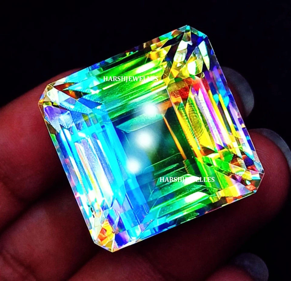 255.35 Ct Mystic Quartz Square Shape Certified Loose Gemstone On eBay - Image 1 of 4