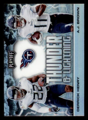 2020 Playoff Thunder and Lightning Silver #10 A.J. Brown/Derrick Henry - Image 1 of 2