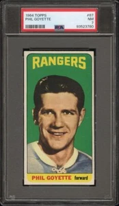 1964 TOPPS HOCKEY CARD #87 PHIL GOYETTE, PSA 7 NM (NEW YORK RANGERS) - Picture 1 of 2