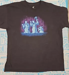 Mens XL Teefury Star Wars Haunted Mansion Hitchhiking Ghosts Obi Wan Yoda Anakin - Picture 1 of 9