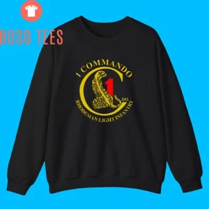 RLI 1 Commando Rhodesian Light Infantry Army Black Size S to 3XL - Bild 1 von 1