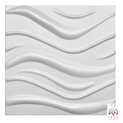  5qm/20 Stück 3D Wandpaneele Deckenpaneele Platten Paneele WAVE Polystyrol XP - Bild 1 von 4