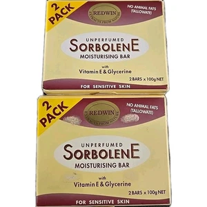 4 Riegel Redwin SorbolenE Seife Glycerin Vitamin E Feuchtigkeitsspendend Empfindliche Haut Neu - Bild 1 von 6