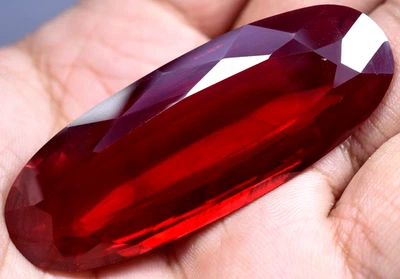 Natural 165.65 Ct Blood Red Ruby Mozambique GGL Certified Loose Gemstone - Image 1 of 4