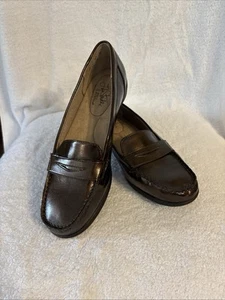 Lifestride Shoes Soft System Women’s Sz 8 Dk Bronze Leather Slip On - Picture 1 of 16