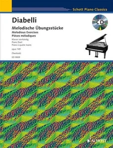 Melodische Übungsstücke: im Umfang von 5 Tönen. op. 149. Klavier 4-händig.  ... - Imagen 1 de 1