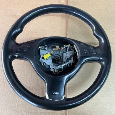 ✅ 2001 - 2006 宝马 E46 M3 E39 M5 工厂 M 运动皮革方向盘 原始设备制造商 SW13 — 第 1/4 张图片