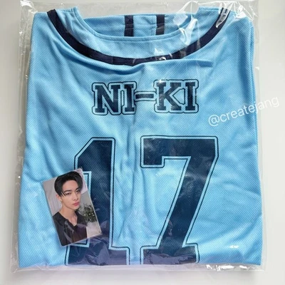 ENHYPEN Niki K-POP Walk The Line Japan Summer Edition Uniform Shirt Photocard - Immagine 1 di 2