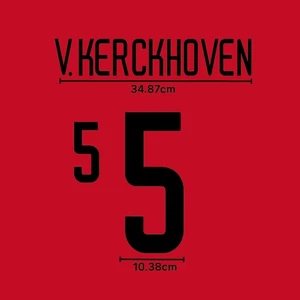 2002 Belgien Home Name Set VAN KERCKHOVEN #5 Heat Transfer Patch Fan Kit - Bild 1 von 3