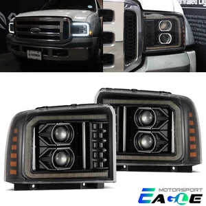 Faros LED alfa negros Fit 2005-2007 Ford Super Duty/Excursion serie PRO - Imagen 1 de 10