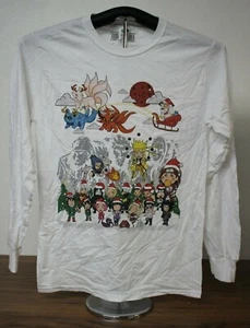 Anime Figuren bereit für Weihnachten Langarm-T-Shirt, klein, weiß - Bild 1 von 4
