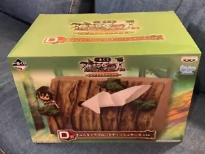 Ichiban Kuji Prize D Attack on Titan Tissue Case with Mikasa Figure Japan - Picture 1 of 4