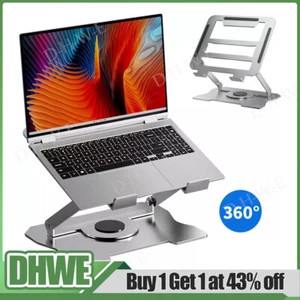 360° Metal Portable Laptop Tablet Stand Riser Bracket Adjustable Holder For Desk - Picture 1 of 20