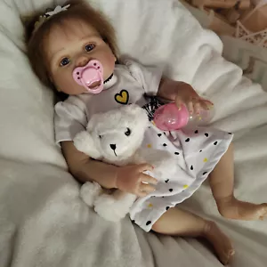Waterproof Reborn Dolls Realistic Full Body Vinyl Silicone Newborn Girl Doll Toy - Picture 1 of 5
