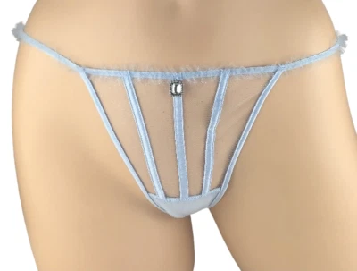 VICTORIAS SECRET DREAM ANGELS BRILLO TUL TANGA PANTY CRISTAL COLGANTE S M L XL Foto 1 de 4