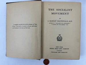 1911 The Socialist Movement J Ramsay Macdonald MP Home University Library - Picture 1 of 9