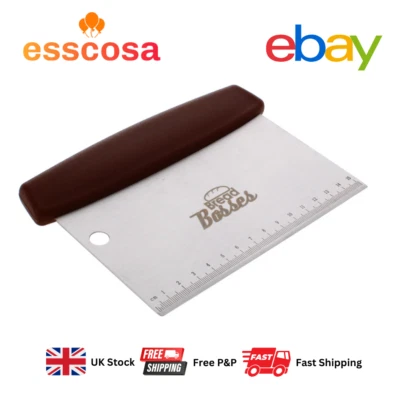 Food Scraper & Cutter with Food Grade Steel Blade and TPR Handle - Dough Tool - image 1 of 4