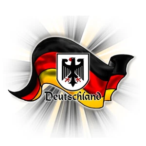Flaschenöffner - Deutschland Flagge wehend - 06456 - Gr. ca. 5,7 cm - Bild 1 von 2