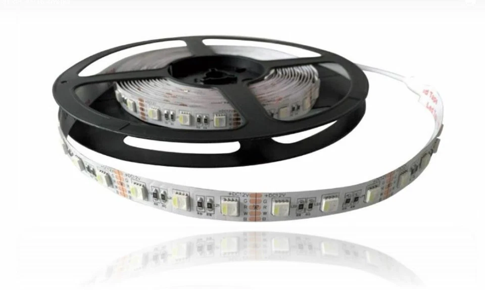 5 Meter RGBW LED Streifen 5050 - 14,4W/M 12V/DC IP20 60PCS/1M RGB White Stripe - Bild 1 von 2