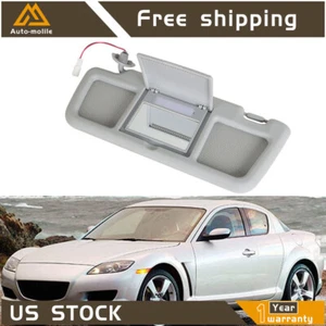 For 2004-2011 Mazda RX-8 Gray Driver Left Drive Side Sun Visor With Mirror - Picture 1 of 7