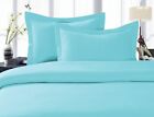Aqua Blue Solid All Sizes Bedding Items Egyptian Cotton 1000/1200 Thread Count