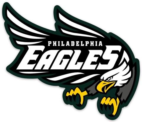 Philadelphia Eagles Eagle Talon Attack Logo Type NFL Football Die-cut MAGNET Cover