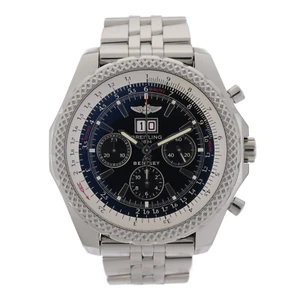 Breitling Bentley Motors A44362 Black Dial Chrono 48mm Watch Full Set - Serviced - Picture 1 of 12
