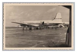 Hamburg Flughafen - Scandinavian Airline Flugzeug - Altes Foto 1950er - Picture 1 of 2