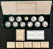 1988 Canada Olympic 11 pc Proof Coin set! 1 Gold $100 coin, 10 $20 silver coins!