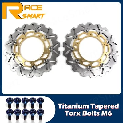 Rotores de disco de freio dianteiro + parafusos parafusos parafusos para Yamaha MT-09 2014-2021 FJ09 2015 2016 - Imagem 1 de 4