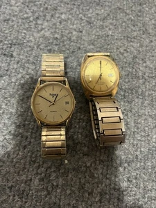 Two Vintage Men's Watches Timex Pulsar For Repairs - Picture 1 of 7