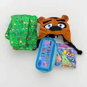 (4 Item Set) Girl Item Children Clothing + Book + Pencil Bag + Hat- Pants Size M - Picture 1 of 6