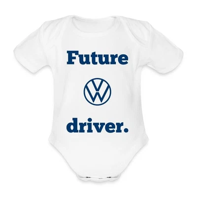 SPREADSHIRT Body bio manica corta bambino logo Volkswagen VW con scritta Future Driver