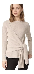 Brochu Walker Strick Faux Wickel Krawatte Pullover XS in Hellrosa Baumwolle Kaschmirmischung - Bild 1 von 12