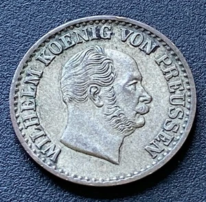 Nice Prussia 1 Silver Dime 1869 C Silber Groschen Leipzig Germany #C22 - Picture 1 of 2