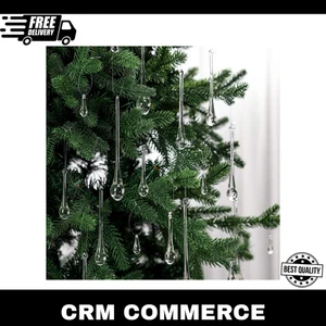 22 Stck. 4 Größen Glas Regentropfen Weihnachtsschmuck Kristall Träne hängend oder... - Bild 1 von 6