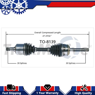 Se adapta a Lexus Toyota Land Cruiser 4x4 junta de eje CV delantero izquierdo o derecho SurTrack Foto 1 de 3