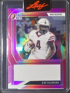 2022 Pro Set Metal Proof Rookie /1 Pink Prismatic #PA-ZF1 Zay Flowers RC SSP 1/1 - Picture 1 of 17