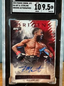 ALJAMAIN STERLING 💥POP 1 SGC 9.5💥 2023 Chronicles UFC Origins Auto #OA-AST - Picture 1 of 2