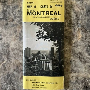 Mappa stradale vintage di Montreal Quebec Canada  - Foto 1 di 2