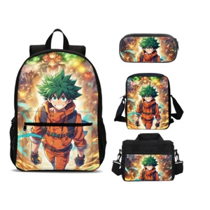 My Hero Academia Deku Kinder Schule Rucksack Isoliertasche Brotzeittasche Stifttasche Preis-Leistungs-Verhältnis - Bild 1 von 19