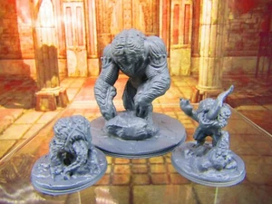 Mini figura in miniatura Brain/Flesh Golem & Brain Dogs Monster Dungeons & Dragons - Foto 1 di 10