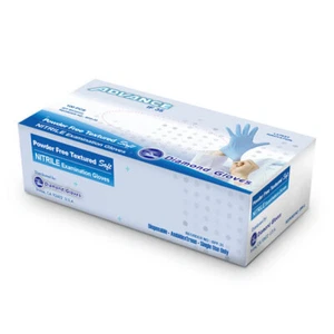 100 pcs Premium Nitrile Gloves Powder Free XS Small Medium Large Diamond Gloves - Picture 1 of 2