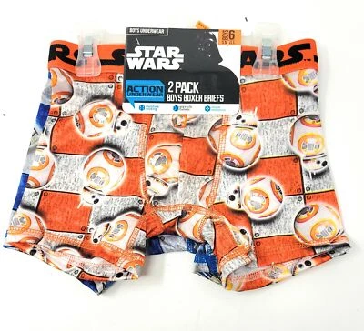 Boy's Trunk Fit Boxer Briefs Underwear * Star Wars Theme * Size 6 * 2-Pairs - Image 1 of 3