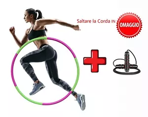 Hula Hoop Fitness ponderato 0,9 kg 6 sezioni staccabili Professionale con corda - Foto 1 di 7