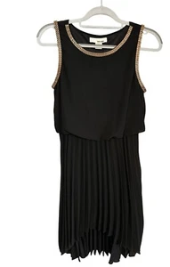 Sans-Souci Layered Black Dress Womens Medium 17x41 Polyester - Picture 1 of 8