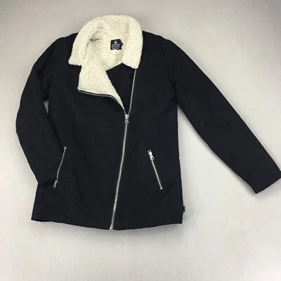 Volcom True To This  Sherpa Lined Soft Shell Fleece Jacket Women’s Small Black - Image 1 of 4